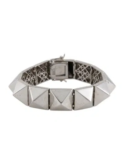 Pre-owned Eddie Borgo Studded Bangle Bracelet, 6.5" In Multi