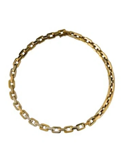 Pre-owned Eddie Borgo Supra Link Chain Necklace, 17" In Multi