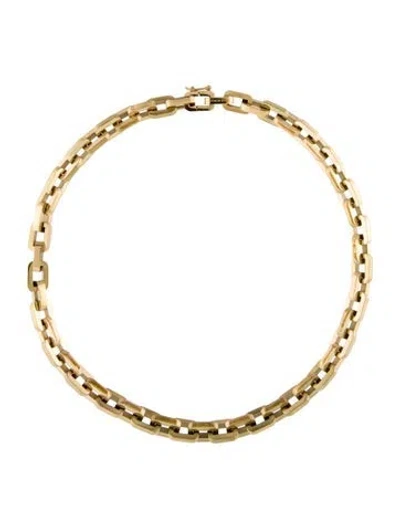 Pre-owned Eddie Borgo Supra Link Chain Necklace, 17" In Multi