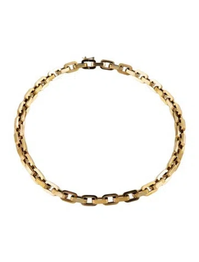 Pre-owned Eddie Borgo Supra Link Chain Necklace, 17" In Multicolor