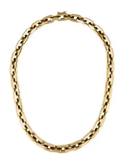 Pre-owned Eddie Borgo Supra Link Chain Necklace, 18" In Multicolor