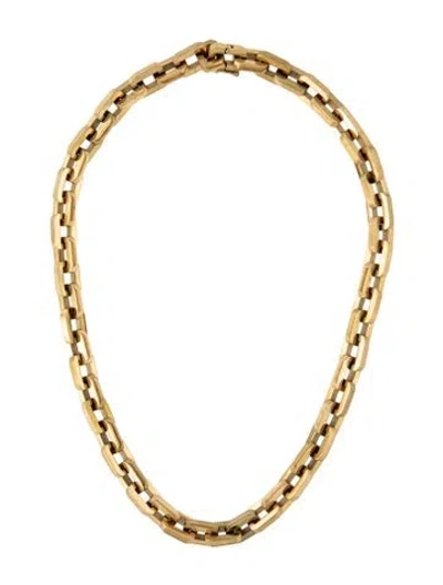 Pre-owned Eddie Borgo Supra Link Chain Necklace, 18" In Multicolor