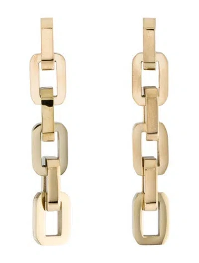 Pre-owned Eddie Borgo Supra Link Drop Earrings In Multi