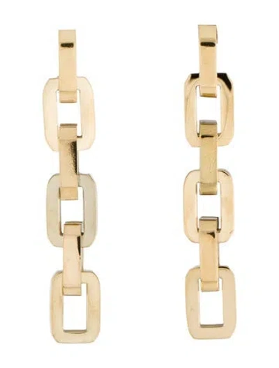 Pre-owned Eddie Borgo Supra Link Drop Earrings In Multi