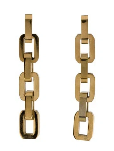 Pre-owned Eddie Borgo Supra Link Drop-earrings In Multi