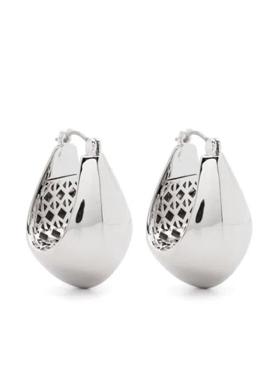 Eddie Borgo Teardrop Hoop Earrings In Silver