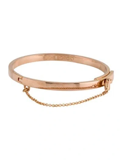 Pre-owned Eddie Borgo Thin Safety Chain Bracelet, 6.75" In Multi