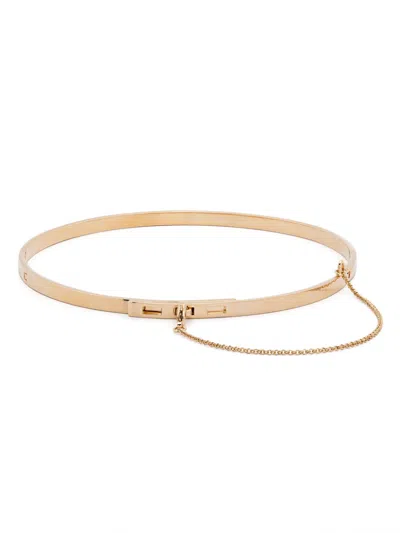 Eddie Borgo Thin Safety Chain Choker In Gold