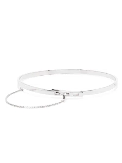 Eddie Borgo Thin Safety Chain Choker In Silver