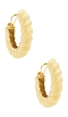 Eddie Borgo Torsade Hoop Earrings In Gold