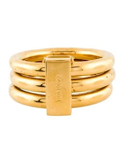 Pre-owned Eddie Borgo Triple Bangle Bracelet Set, 7.75" In Multi
