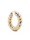 Eddie Borgo Two-tone Rope Hoop Earrings In Multi