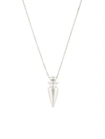 Pre-owned Eddie Borgo Urn Pendant Necklace, 20" In Multi