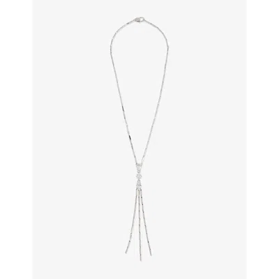 Eddie Borgo Womens Estate Pop Sterling Silver-plated Brass And Cubic Zirconia Pendant Necklace