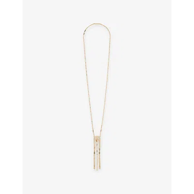 Eddie Borgo Womens  Glint 12ct Yellow Gold-plated Brass And Cubic Zirconia Pendant Necklace