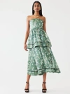 Eddy Daisy Dress In Green Blurry Magnolia