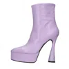 Eddy Daniele Boots Purple In Viola Scuri