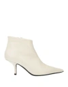 Eddy Daniele Woman Ankle Boots Off White Size 7 Leather