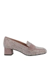 Eddy Daniele Woman Loafers Dove Grey Size 9 Soft Leather