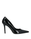 Eddy Daniele Woman Pumps Black Size 7 Leather In Black