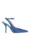 Eddy Daniele Woman Pumps Blue Size 8 Soft Leather