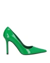 Eddy Daniele Woman Pumps Green Size 10 Leather