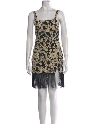 Pre-owned Eddy Floral Print Mini Dress In Neutral