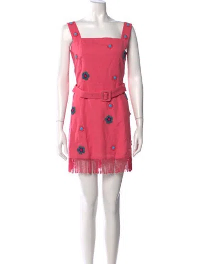Pre-owned Eddy Floral Print Mini Dress In Pink
