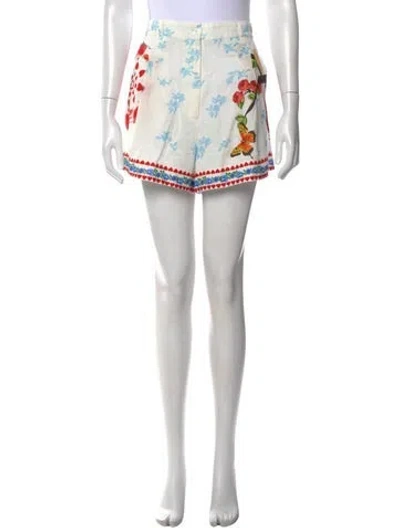 Pre-owned Eddy Linen Mini Shorts In White