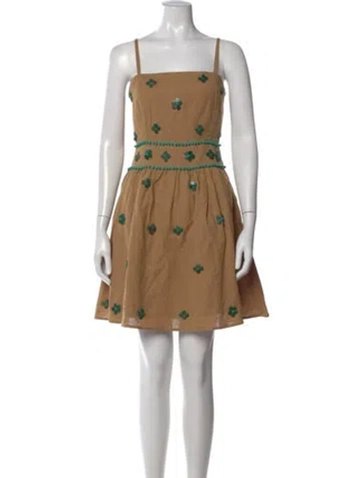 Pre-owned Eddy Printed Mini Dress In Neutral