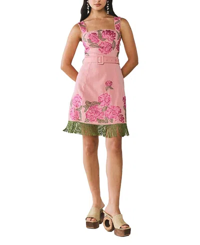 Eddy Sarah Bird Mini Dress In Pink