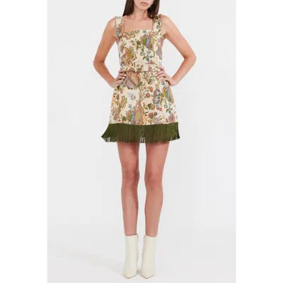 Eddy Sarah Bird Mini Dress In Rainbow Floral Jacquard