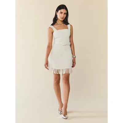 Eddy Sarah Bird Mini Dress In White