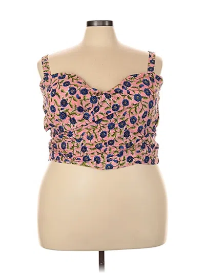 Eddy Sleeveless Top Pink Sweetheart Neckline Tops