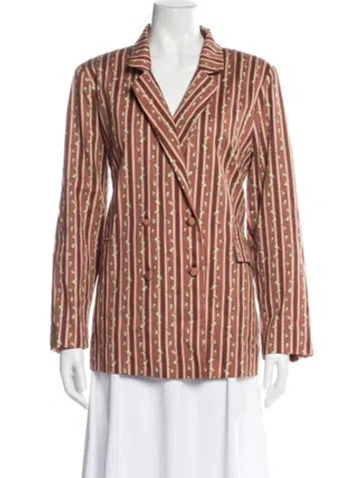 Pre-owned Eddy Striped Blazer In Pink