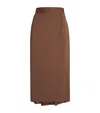 Edeline Lee Charmeuse Nyx Maxi Skirt In Brown