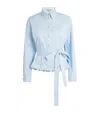 Edeline Lee Cinched Lola Shirt In Blue