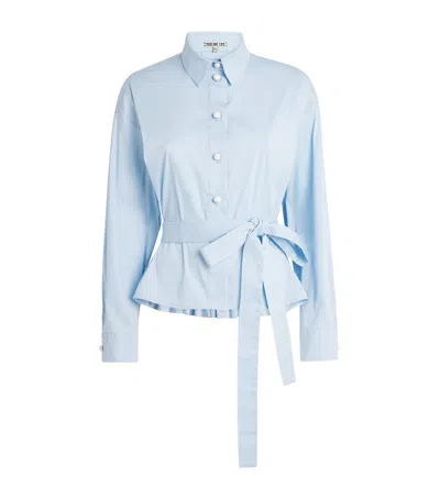 Edeline Lee Cinched Lola Shirt In Blue