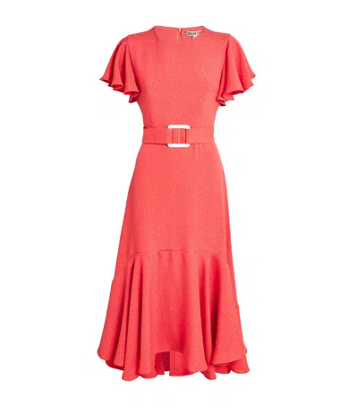 Edeline Lee Dada Midi Dress In Orange
