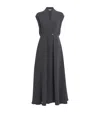 Edeline Lee Georgette Silla Midi Dress In Black