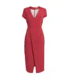 Edeline Lee Jacquard Tati Midi Dress In Red