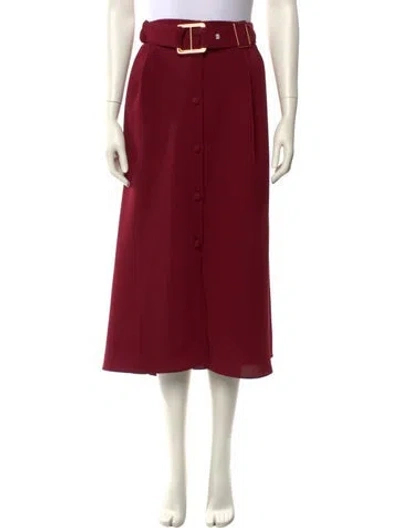 Pre-owned Edeline Lee Midi Length Skirt W/ Tags In Burgundy