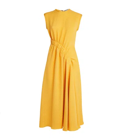 Edeline Lee Pina Midi Dress In Yellow