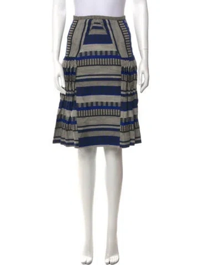 Pre-owned Edeline Lee Printed Knee-length Skirt In Blue