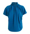 Edeline Lee Ruff Blouse In Blue
