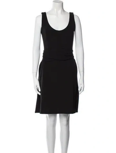 Pre-owned Edeline Lee Scoop Neck Knee-length Dress In Black