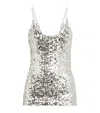 Edeline Lee Sequin Danae Top In Silver
