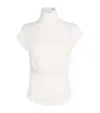Edeline Lee Sleeveless Tulip Blouse In White
