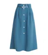 Edeline Lee Telluride Midi Skirt In Blue