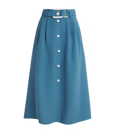 Edeline Lee Telluride Midi Skirt In Blue